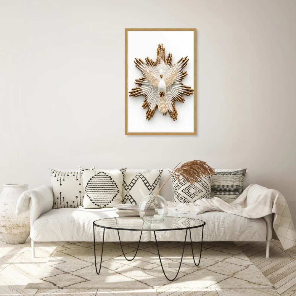 Quadro Decoração Divino Espirito Santo Fundo Branco